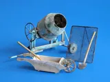 Resinový doplněk Plus Model 361 míchačka na sudy v měřítku 1/35 s aršíkem fotoleptů