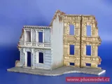 Dioramatická sada Plus Model 176 Blok domů 1/35 – sádrové odlitky městské zástavby