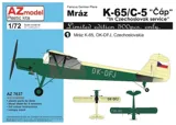 Krabice plastikové stavebnice AZ Model 1/72 K-65/C-5 Čáp v československých službách