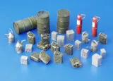 Resinová sada Plus Model 114 vybavení skladiště pohonných hmot 1/35, Spojenci WWII