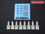 Resinové díly, fotolepty a obtisky setu Plus Model AL4070 US raketové motory 15-KS-1000 v měřítku 1/48