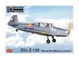 Krabice stavebnice Kovozávody Prostějov KPM0409 Zlin Z-126 1/72 s vojenskými liveries