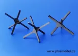 Sada Plus Model 019 protitankové bariéry 1/35 – kovový aršík na tři české ježky