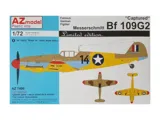Krabice plastikové stavebnice AZ Model AZ7496 Bf 109G-2 Captured v měřítku 1/72