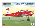 Krabice plastikové stavebnice Kovozávody Prostějov Z-37A-2 Čmelák CZ v měřítku 1/72