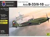 Krabice stavebnice Kovozávody Prostějov KPH7205 Avia B-33/Il-10 Beast Hi-Tech v měřítku 1/72