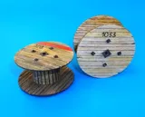 Sada Plus Model 455 malé kabelové cívky 1/35 – laserem řezané dřevěné a papírové díly s resinem