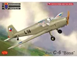 Krabice plastikové stavebnice Kovozávody Prostějov KPM0230 Zlín C-6 Basa v měřítku 1/72