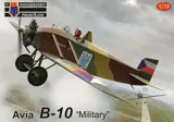 Krabice plastikové stavebnice Kovozávody Prostějov KPM0422 Avia BH-10 Military v měřítku 1/72