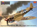 Krabice stavebnice Kovozávody Prostějov KPM0416 Spitfire Mk.Vc Trop USAAF over Corsica v měřítku 1/72