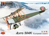 Krabice stavebnice Kovozávody Prostějov KPM0465 Avro 504K European Users v měřítku 1/72