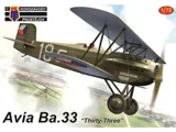 Krabice plastikové stavebnice Kovozávody Prostějov 1/72 Avia Ba.33 Thirty-Three