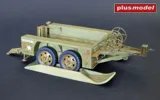 Stavebnice Plus Model 1/35 US trailer M18 tandem axle, americký přívěs, resin a 3D tisk