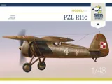 Krabice stavebnice Arma Hobby 40002 PZL P.11c v měřítku 1/48 s obtisky a fotoleptem