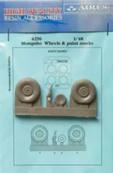 Sada Aires 4296 kola a maskovací šablony pro Mosquito 1/48 (stavebnice Tamiya) — obrázek 2