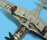 Resinová sada Aires 2020 podvozkové šachty Fw 190D 1/32 pro model Hasegawa — obrázek 2