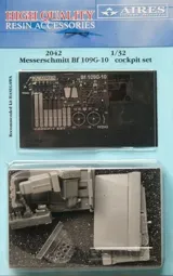 Detailní sada kokpitu Aires 2042 v měřítku 1/32 pro Bf 109G-10 s čirou přístrojovou deskou — obrázek 2
