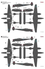 Krabice stavebnice Hobby 2000 H2K72043 P-38M Night Lightning v měřítku 1/72 — obrázek 3