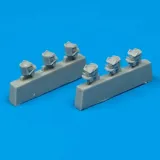 Resinové zaměřovače Aires Quickboost QB48015 N-3A/B v měřítku 1/48, 6 kusů na licím bloku — obrázek 2