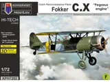 Krabice plastikové stavebnice Kovozávody Prostějov 1/72 Fokker C.X Pegasus motor Hi-Tech