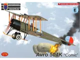 Krabice plastikové stavebnice Kovozávody Prostějov KPM0494 Avro 504K "Comic" v měřítku 1/72