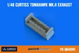 Resinové výfuky Quickboost QB48901 pro Curtiss Tomahawk Mk.II 1/48 AIRFIX — obrázek 2