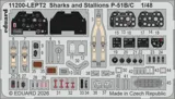 Krabice stavebnice Eduard 11200 Sharks and Stallions DUAL COMBO 1/48 s letouny P-40N a P-51B/C — obrázek 42