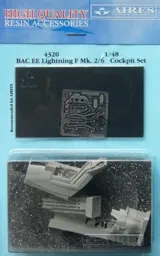 Resinový kokpit Aires 4320 pro BAE Lightning F Mk. 2/6 v měřítku 1/48 ke stavebnici Airfix — obrázek 2