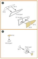 Maskovací masky Clear Prop CPA48004 z žlutého kabuki papíru pro Hawk H-75 N/O v měřítku 1/48 — obrázek 5