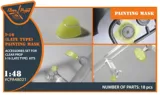 Maskovací sada Clear Prop CPA48021 ze žlutého kabuki papíru pro model I-16 pozdní verze v měřítku 1/48