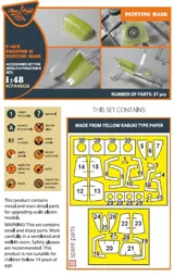 Maskovací sada Clear Prop CPA48028 1/48 F-4G/E Phantom II ze žlutého kabuki papíru