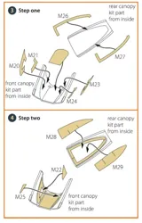 Maskovací sada Clear Prop CPA48036 1/48 A-10C — masky ze žlutého kabuki papíru pro stavebnici Academy — obrázek 5