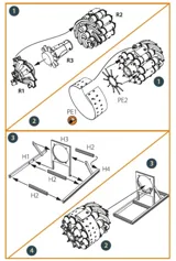 Doplňková sada Clear Prop CPA48045 set motoru pro Gloster E28/39 Pioneer v měřítku 1/48 — obrázek 3