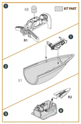 Detailní sada Clear Prop CPA48056 1/48 — díly rámu překrytu kabiny F-86A Sabre — obrázek 3