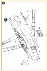 Detailní sada Clear Prop CPA48057 1/48 otevřené střelecké porty pro F-86A — obrázek 3