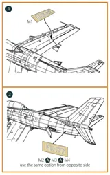 Předřezané masky Clear Prop CPA48068 na žlutém kabuki papíru pro čísla a nápisy F-86A v měřítku 1/48 — obrázek 4