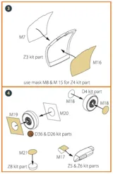 Maskovací sada Clear Prop CPA72044 ze žlutého kabuki papíru pro OV-1 Mohawk 1/72 — obrázek 5