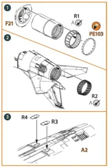 Doplňková sada Clear Prop CPA72080 1/72 — tryska a vzduchové vstupy pro MiG-23ML, MLD, P, MLAE — obrázek 4