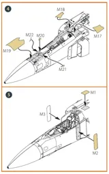 Maskovací sada Clear Prop CPA72099 pro MiG-23ML, MLD, P, MLAE v měřítku 1/72 ze žlutého kabuki papíru — obrázek 5