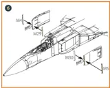 Maskovací sada Clear Prop CPA72099 pro MiG-23ML, MLD, P, MLAE v měřítku 1/72 ze žlutého kabuki papíru — obrázek 6