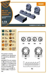 Doplňková sada kol a výfuků Clear Prop CPA72113 pro Me-410 B-1/U2/U4/R4 v měřítku 1/72 — obrázek 2