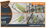 Maskovací sada Clear Prop CPA72117 ze žlutého kabuki papíru pro Me-262B-1A/U1 v měřítku 1/72