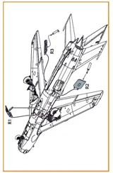 Resinová sada Clear Prop CPA72187 brzdící štíty MiG-19 v měřítku 1/72 — obrázek 3