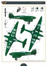 Obtisky Clear Prop CPD48004 1/72 pro DH.88 Comet G-ACSR MacRobertson Trophy Air Race — obrázek 3
