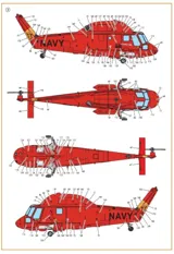 Obtiskový aršík Clear Prop CPD72001 s technickými popisky UH-2/SH-2 Seasprite v měřítku 1/72 — obrázek 4
