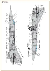 Obtiskový aršík Clear Prop CPD72008 1/72 s technickými popiskami pro MiG-23ML, MLA, MLD — obrázek 4