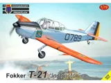 Krabice stavebnice Kovozávody Prostějov KPM0373 Fokker T-21 Instructor v měřítku 1/72