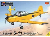 Krabice stavebnice Kovozávody Prostějov KPM0372 Fokker S-11 Instructor Izrael v měřítku 1/72