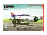 Krabice plastikové stavebnice Kovozávody Prostějov KPM0122 MiG-21PFM Fishbed F v měřítku 1/72