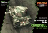 Krabice stavebnice Meng World War Toons WWT-017 Churchill, stylizovaný britský pěchotní tank